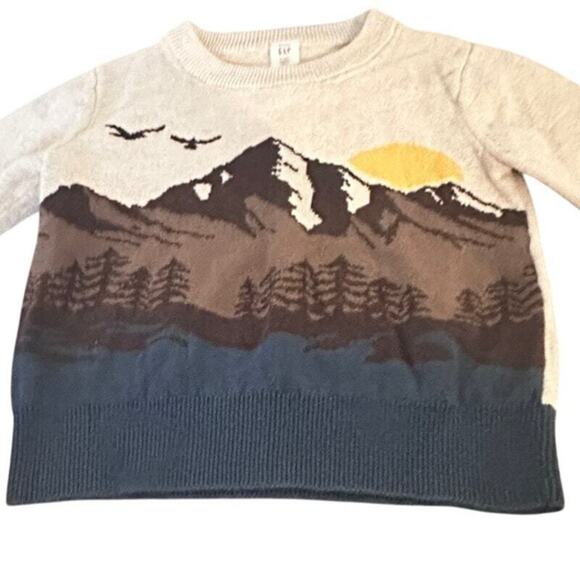 Gap Mountain Landscape Sweater Boys Size 2T - Picture 5 of 5